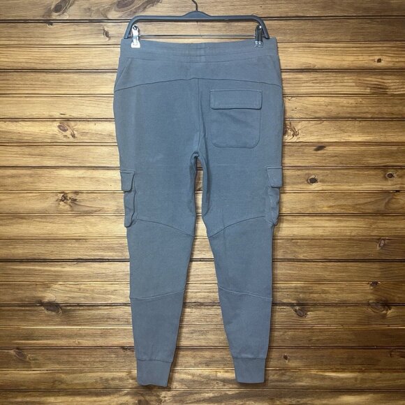 Alpha Forward Cargo Joggers Womens Large Gray Stretch Performance Drawstring - Picture 2 of 9